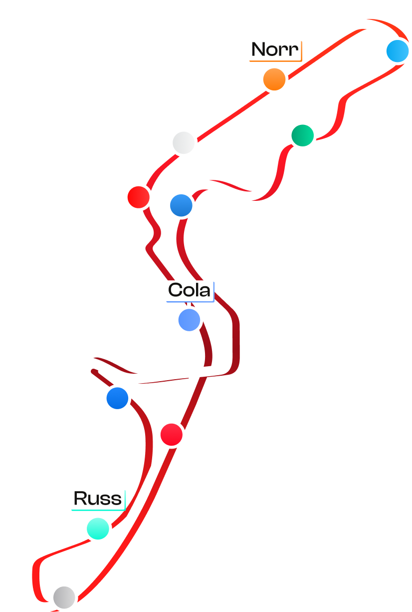 Circuit map with driver positions